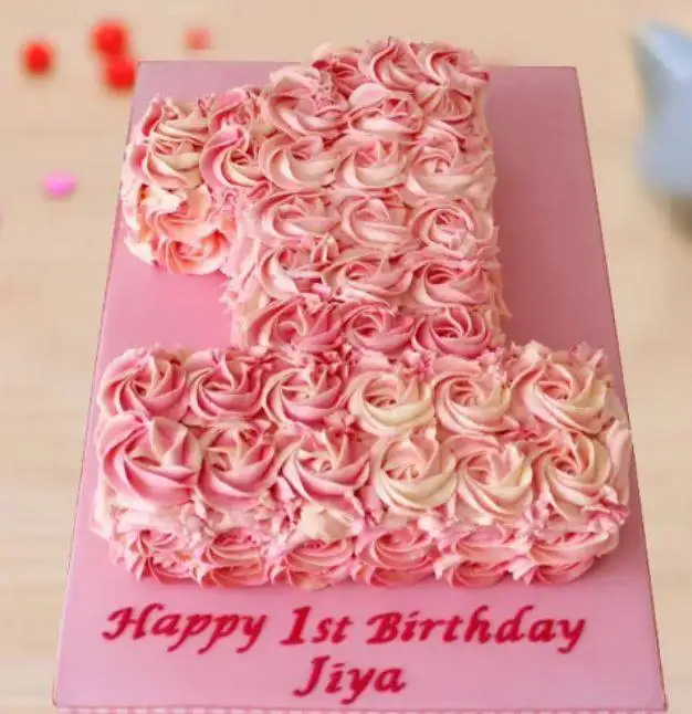Beautifull Number Roses Cake