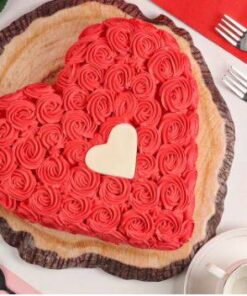 Alternative view of Valentines Creamy Red Roses Velvet Cake