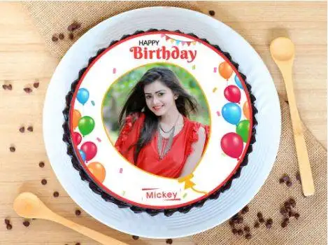 Semi Circled Photo Cake