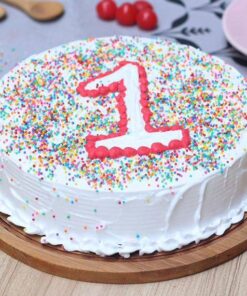 Alternative view of 1st Birthday Round Shape Colourfull Balls Cake