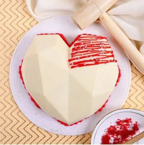 Heart Shaped Velvet  Creamy  Pinata Cake