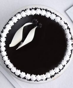 Alternative view of Beautiful White &  Choco Creamy Chip Cake