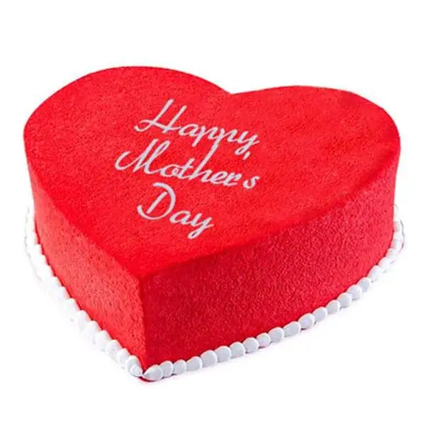 Mothers Day Special Heart Velvet Cake