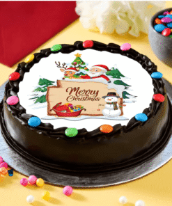 Merry Christmas Photo Cake