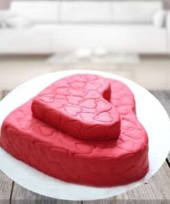 Heart Shape Anniversary Cake