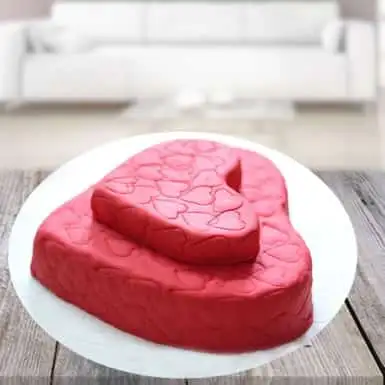 Heart Shape Anniversary Cake