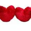 heart pillow fur