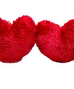 Alternative view of 2 Cute Heart Shape Fur Pillows