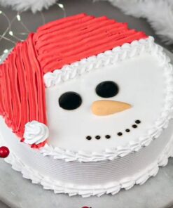 Snowman Vanilla Cake