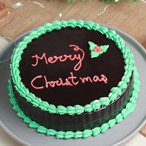 sq round chocolate merry christmas cake cake2400choc A 0