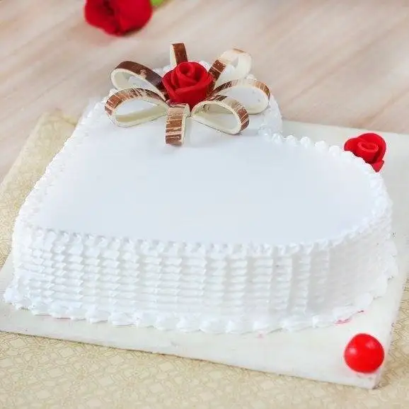 Vanilla blast heart cake