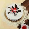 vanilla and black forest cake