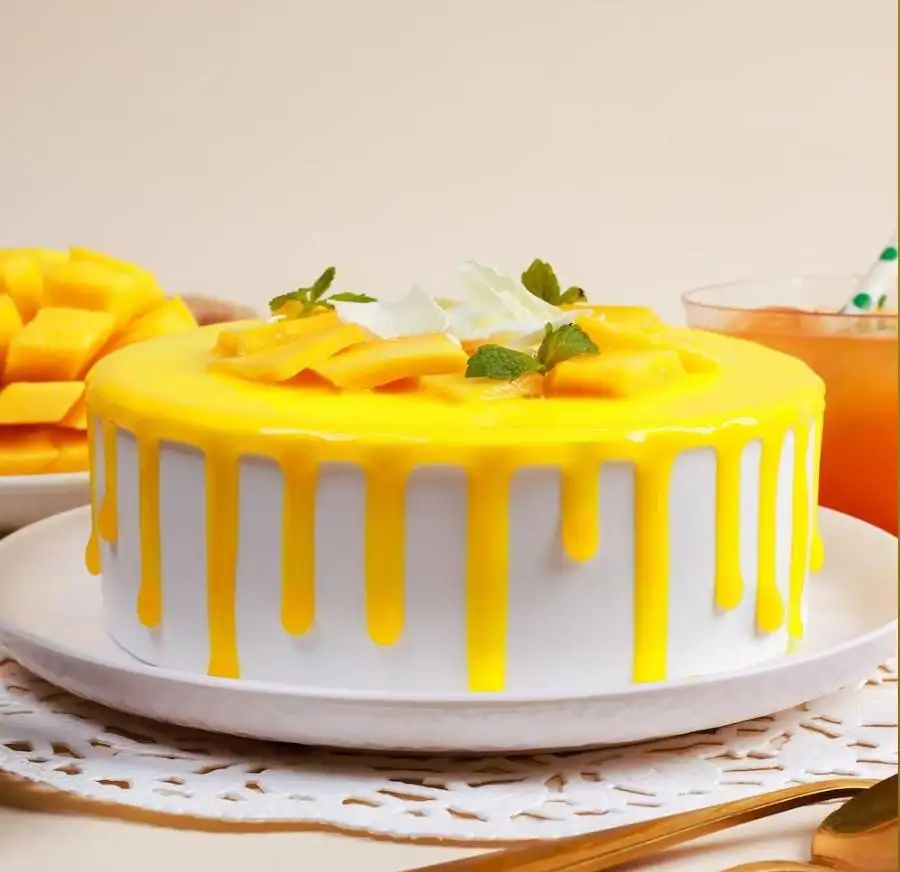 Mango Sliced Delicious Cake - Image 2