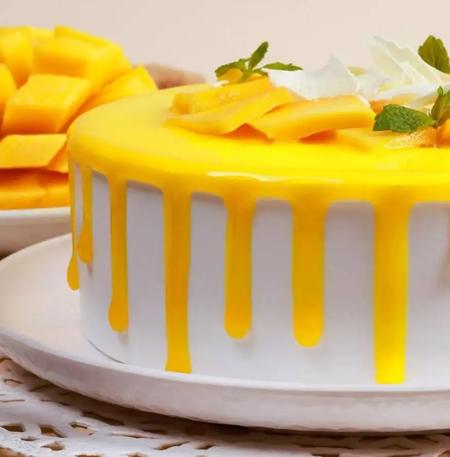 Mango Sliced Delicious Cake - Image 3