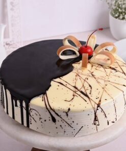 Silky Choco Vanilla Cake