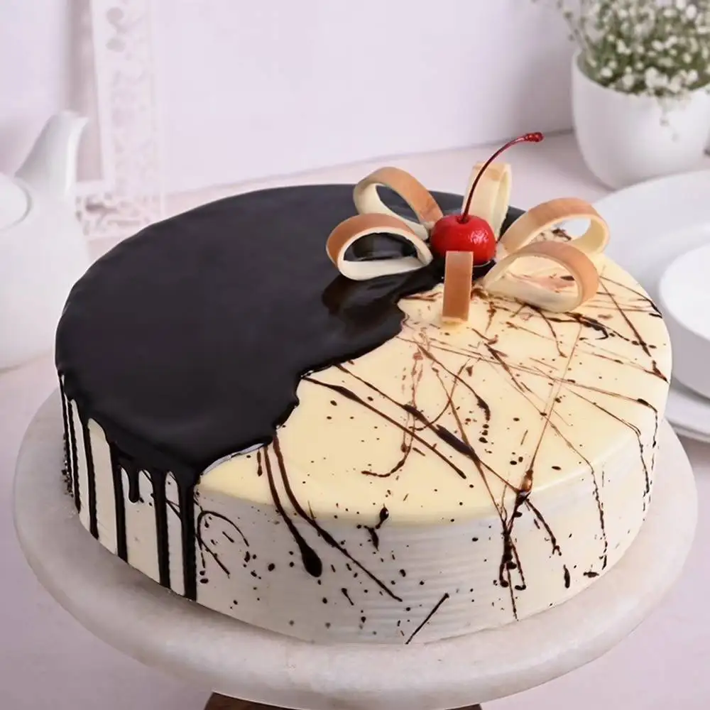 Silky Choco Vanilla Cake