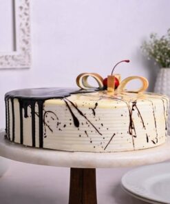Silky Choco Vanilla Cake