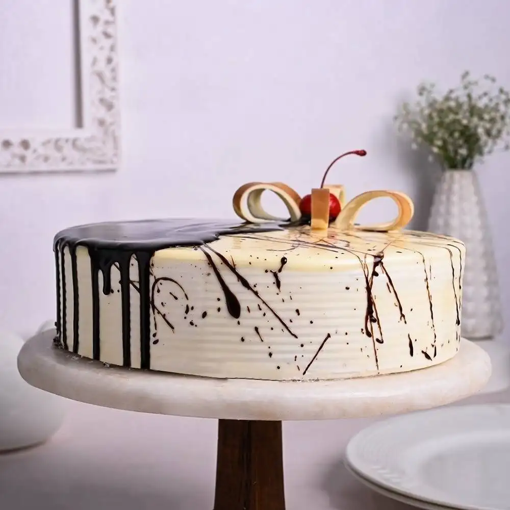 Silky Choco Vanilla Cake