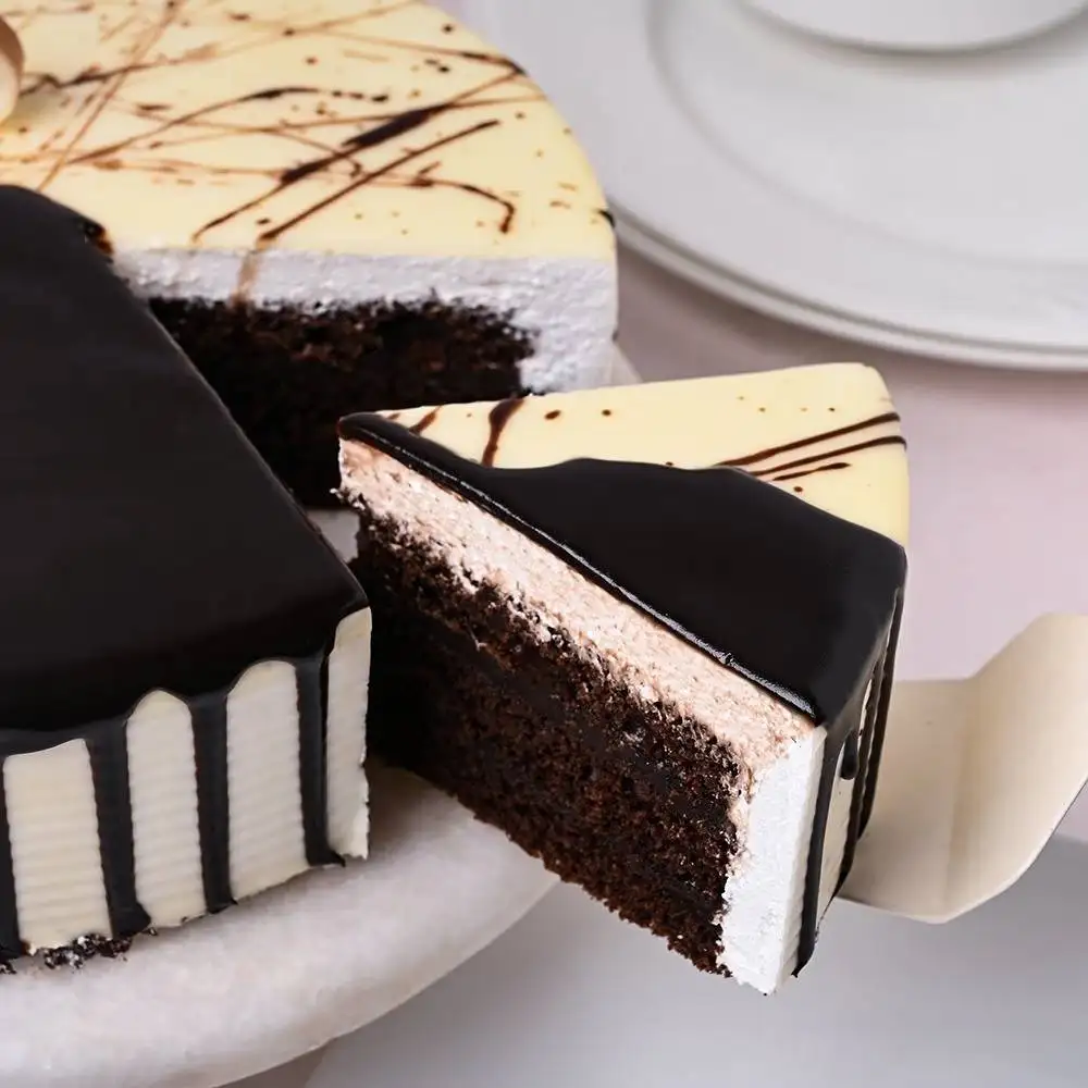 Silky Choco Vanilla Cake