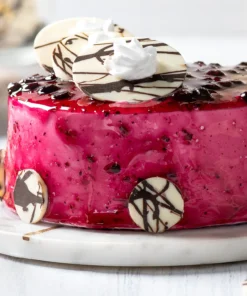 Alternative view of Creamy Designed Blueberry Cake