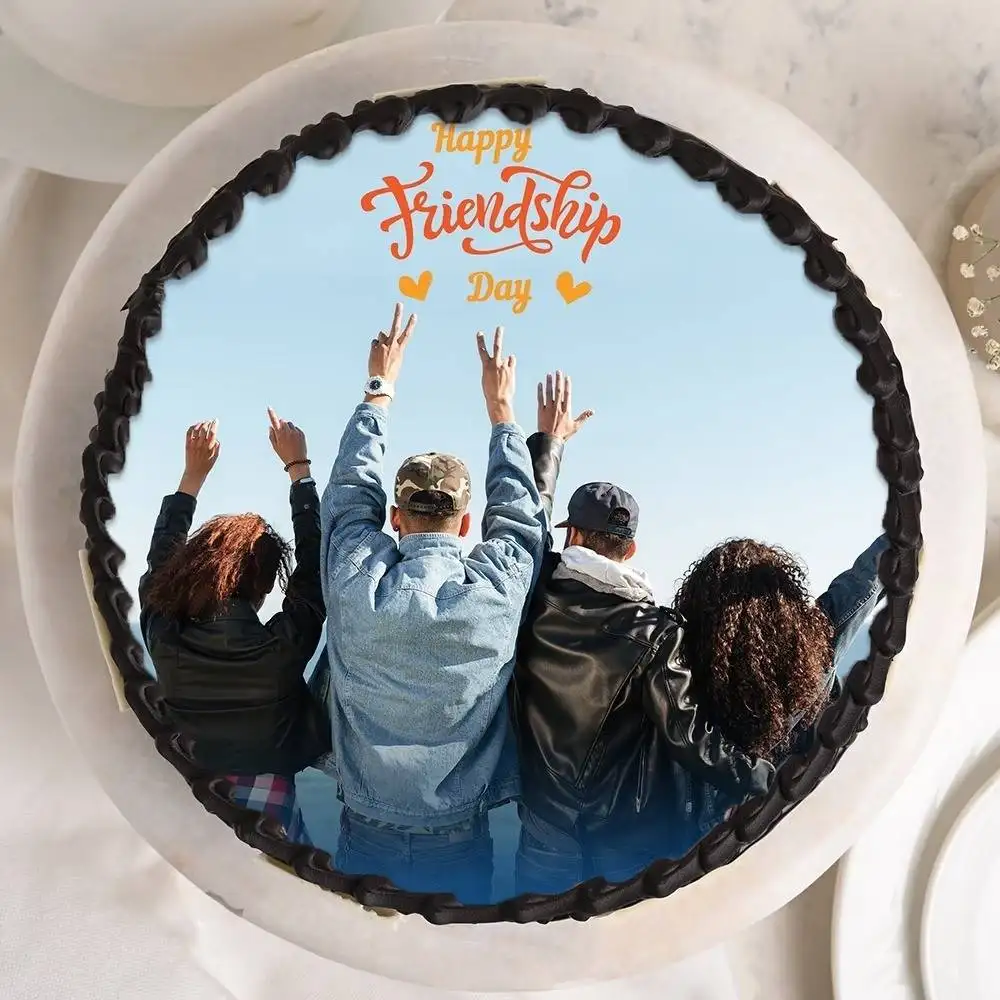 Personalized Round Friendship Day Cake
