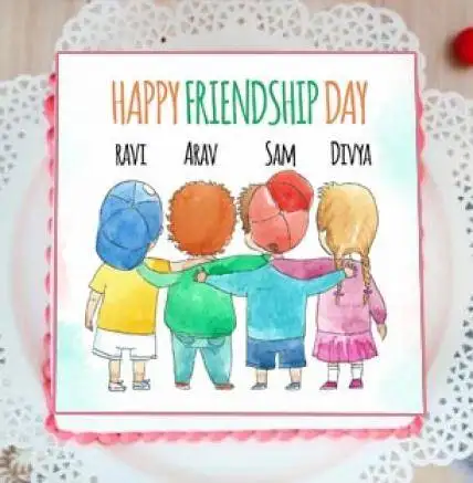 Photo Cake Of Friendship