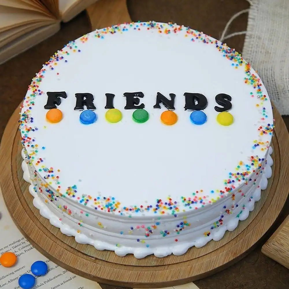 Sparkly Vanilla Friends Cake