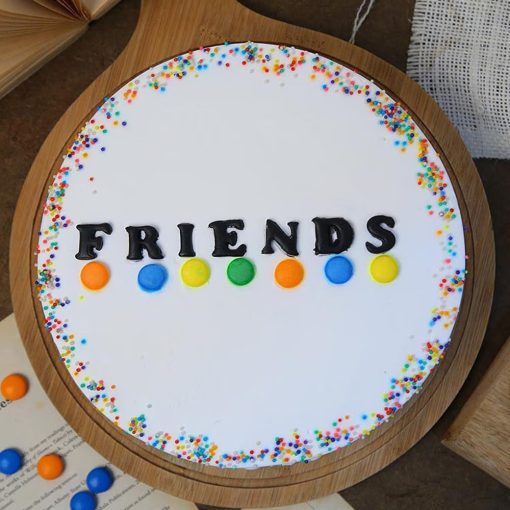 Sparkly Vanilla Friends Cake