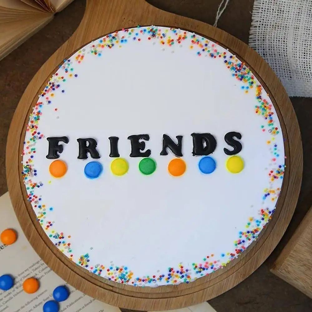 Sparkly Vanilla Friends Cake