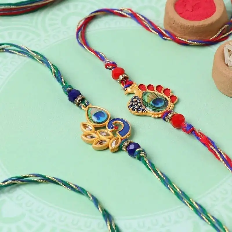 Amazing Set of Mor Pankh Rakhi's