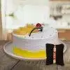 Beads Rakhi with Pineapple Cake Combo