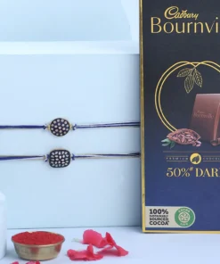 Blue Meenakari Rakhi Set