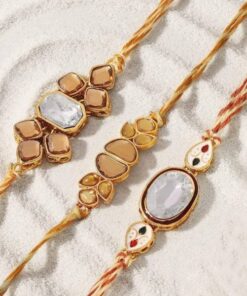 Designer Golden Rakhi's (Set of 3)