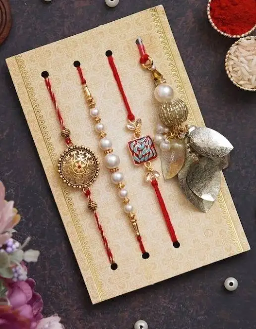 Designer Moti Rakhi's (Set of 4)