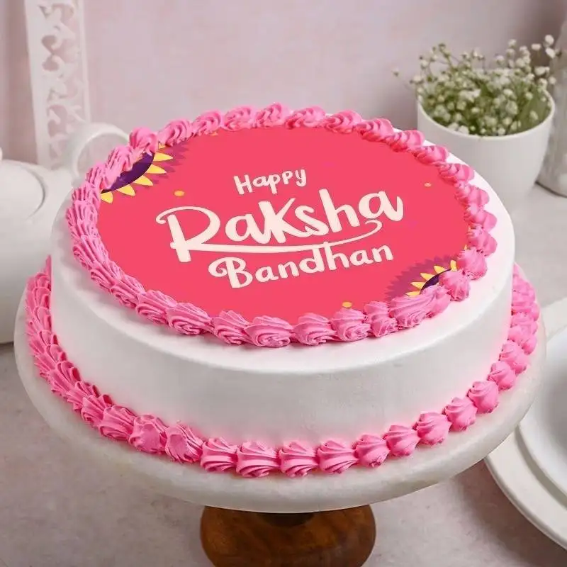 Designer Rakhi Photo Cake - Image 2