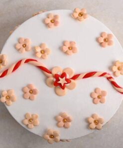 Flowery Designer Rakhi Cake