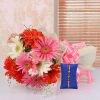 Gerbera with Rakhi Bunch