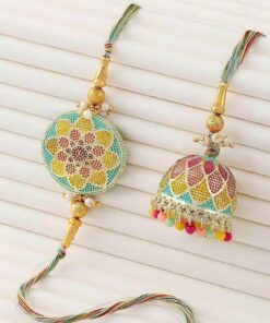 Minakari Lumba and Rakhi Set