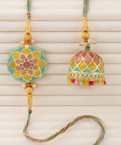 Minakari Lumba and Rakhi Set