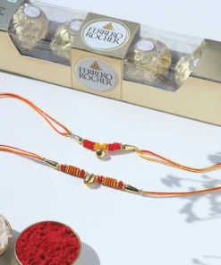 Rochers With Beads Rakhi Set