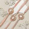 Rosy Kundan Rakhi's (Set of 3)