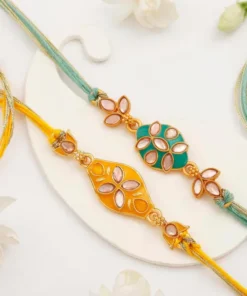 Set of 2 Colourful Meenakari Rakhi's