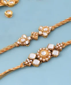 Set of 2 Kundan Rakhi's