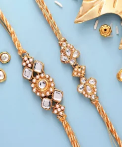 Set of 2 Kundan Rakhi's