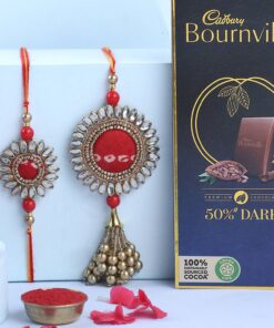 Set of Bhaiya & Bhabhi Rakhi with Cadbury