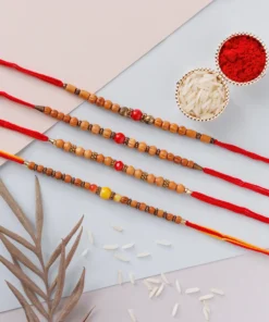 Wooden Beads Rakhi's (Set of 4)