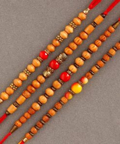 Wooden Beads Rakhi's (Set of 4)