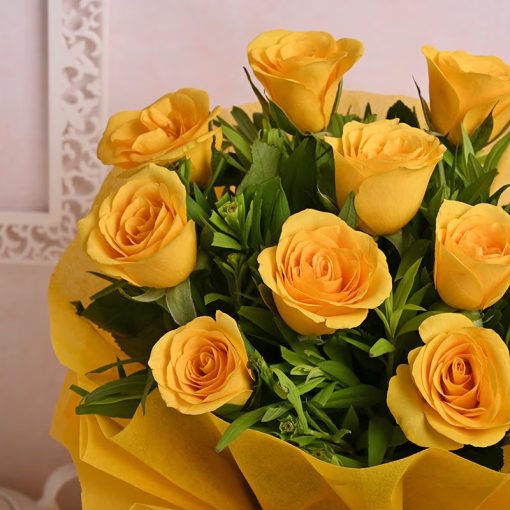 Yellow Roses with Rakhi