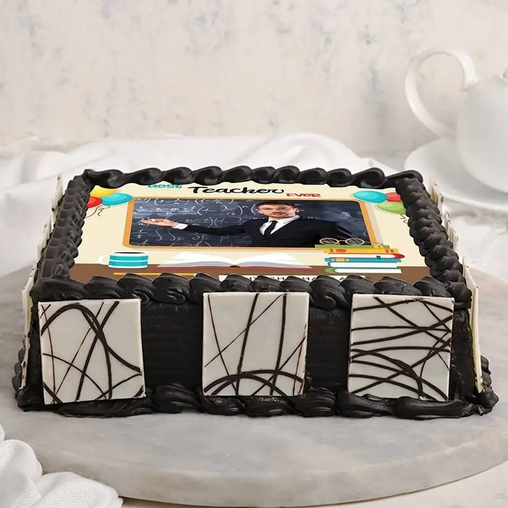 Best Teacher Ever Photo Cake
