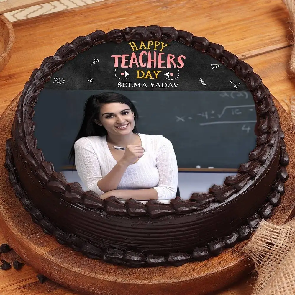 Chocolaty Photo Cake for Teachers